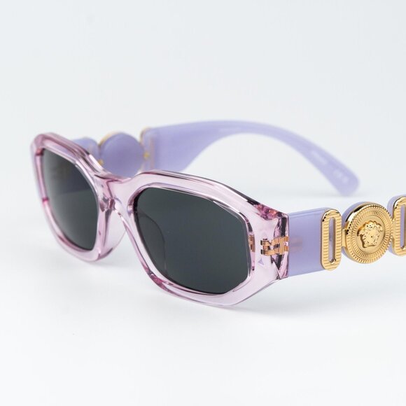 Versace KIDS Sunglasses Transparent Lavender Grey Rectangle VK4429U 552687 - Picture 6 of 10